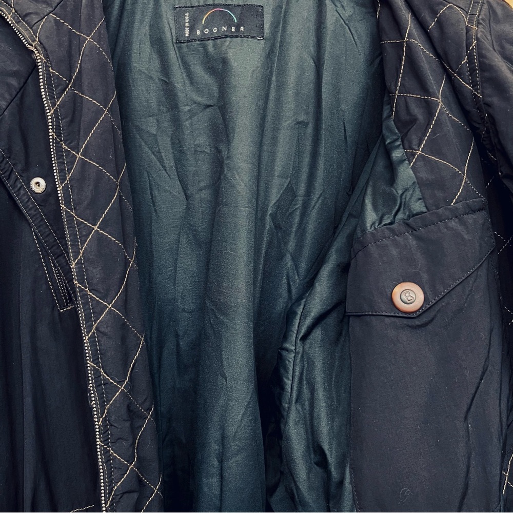Bogner Vintage Ski Snow Jacket Black Embroidered Size 8/Medium Winter Puffer - Picture 7 of 12